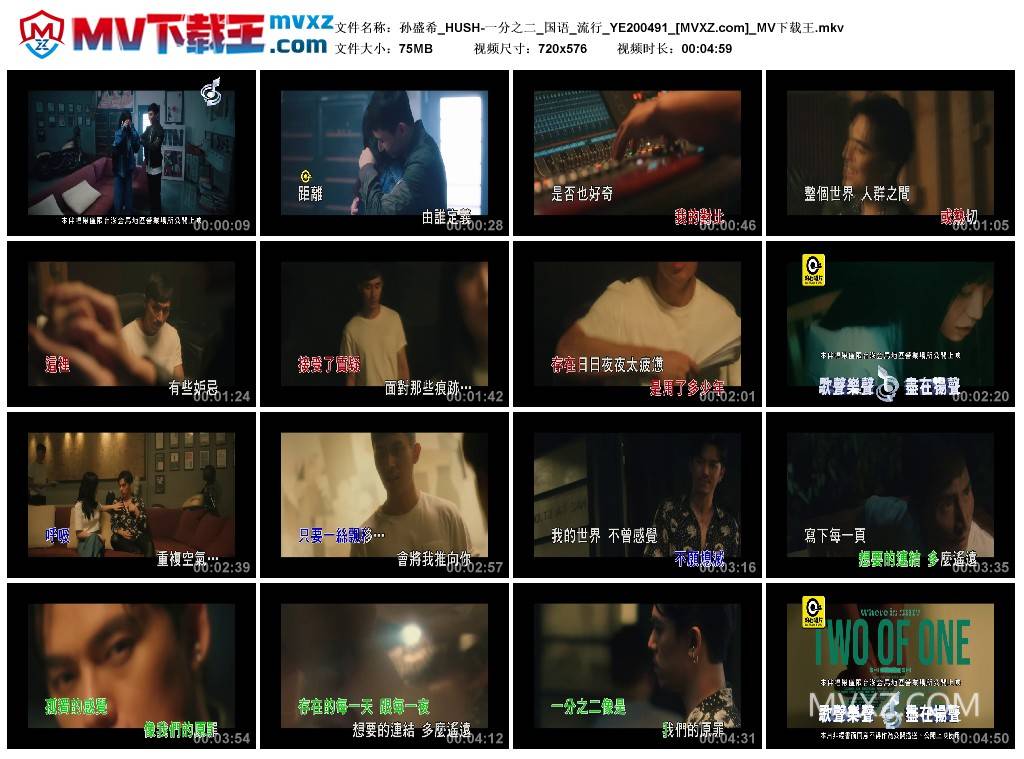 孙盛希_HUSH-一分之二_国语_流行_YE200491